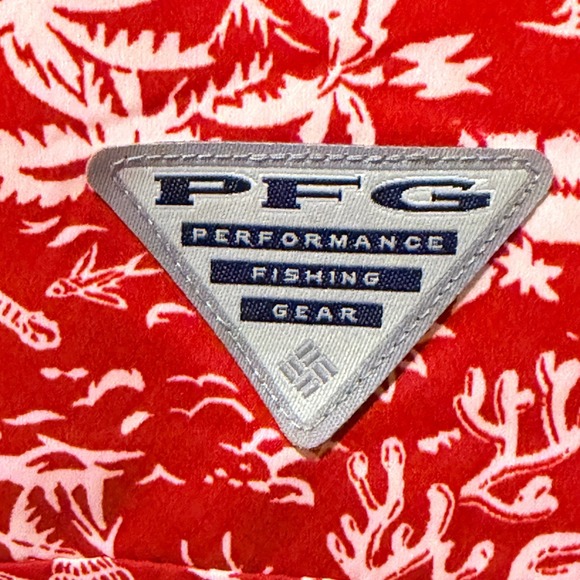 Columbia PFG Ohio State Buckeyes Super Slack Tide Shirt Red Mens M - Picture 6 of 10